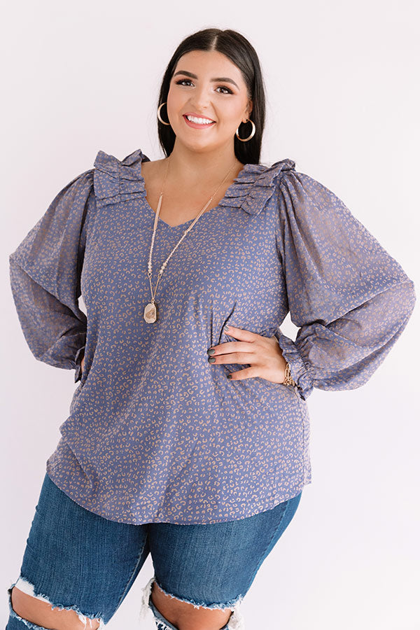 Lighting Candles Shift Top In Dark Periwinkle Curves Image - 1