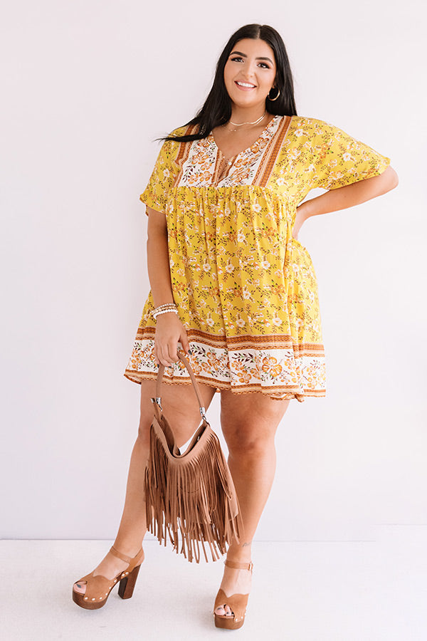 Madison Square Garden Babydoll Dress In Yellow Curves Image - 5