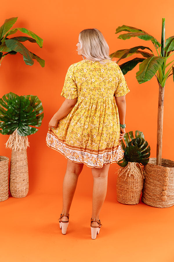 Madison Square Garden Babydoll Dress In Yellow Curves Image - 4