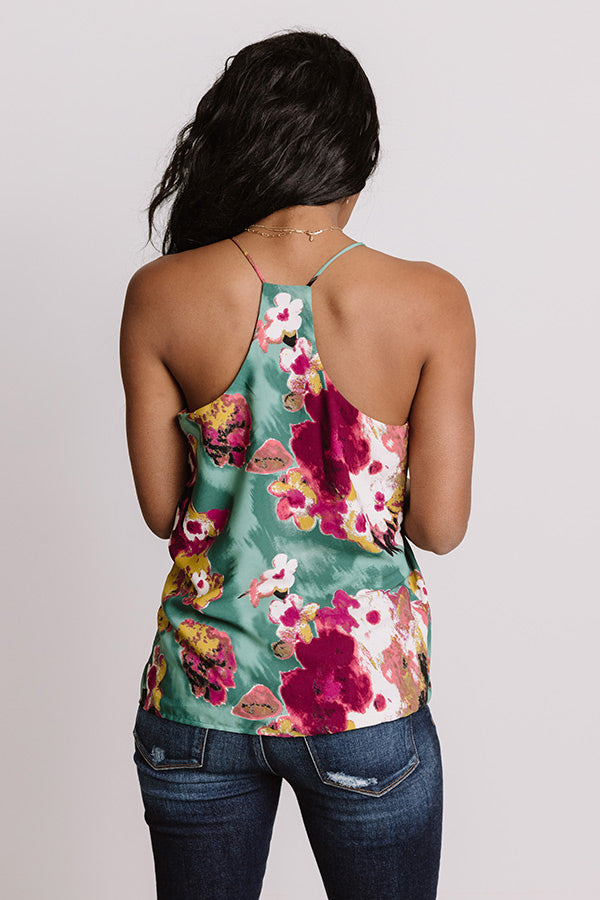 Falling For You Floral Shift Tank Image - 5