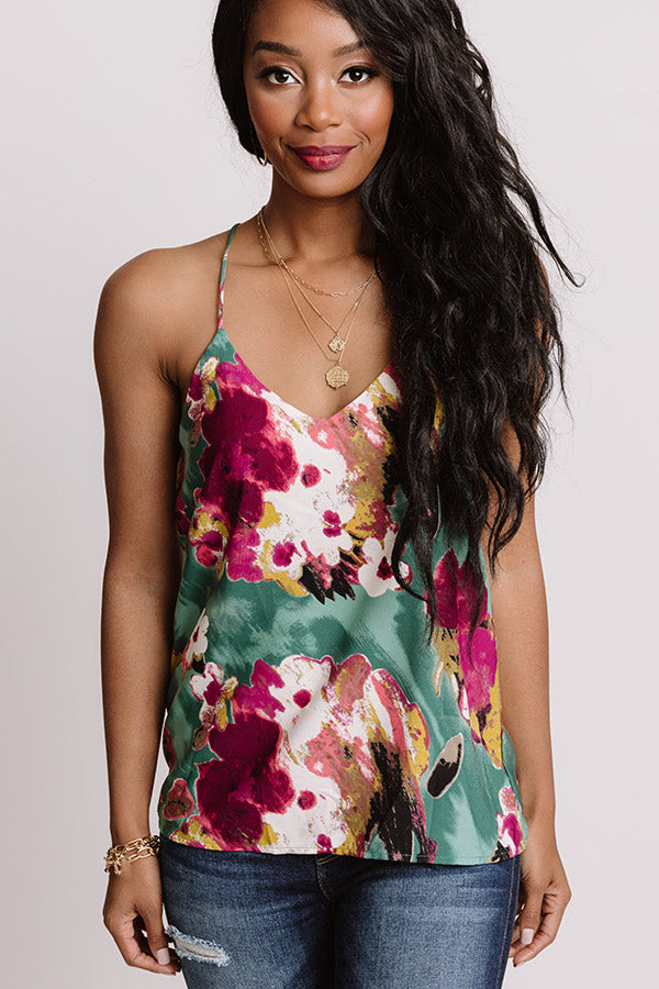 Falling For You Floral Shift Tank Image - 4