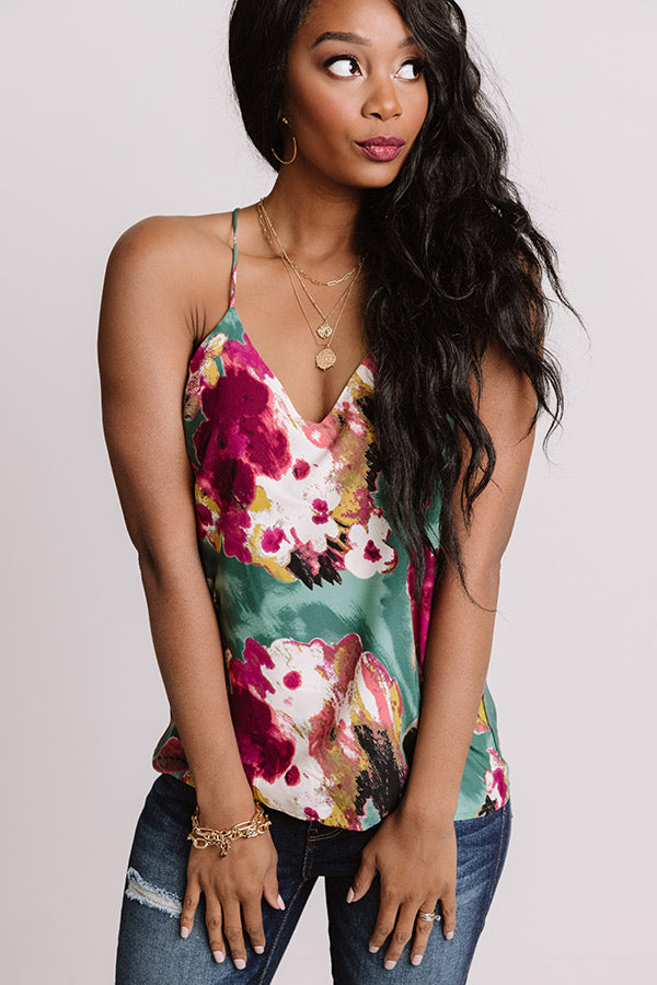 Falling For You Floral Shift Tank Image - 3