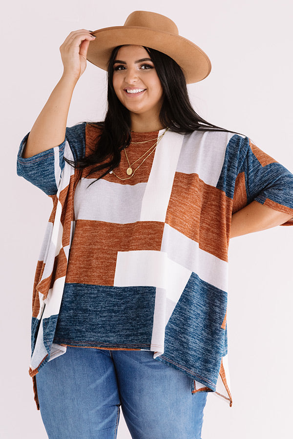 Stay Awhile Colorblock Shift Top  Curves Image - 1