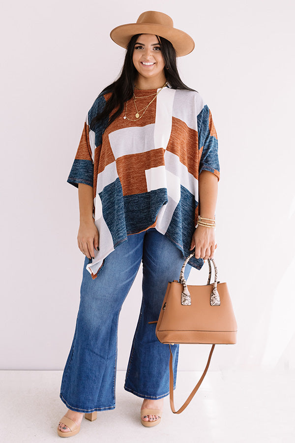 Stay Awhile Colorblock Shift Top  Curves Image - 1