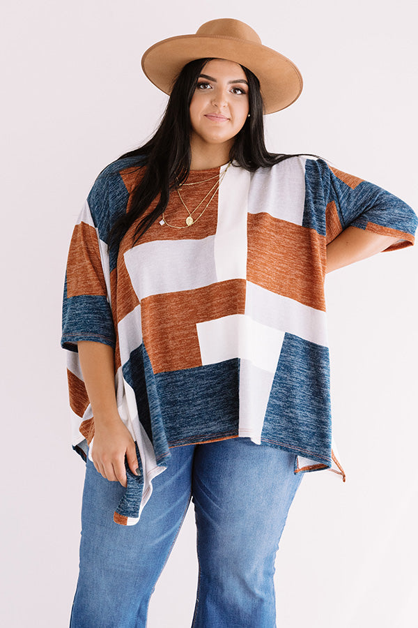 Stay Awhile Colorblock Shift Top  Curves Image - 1