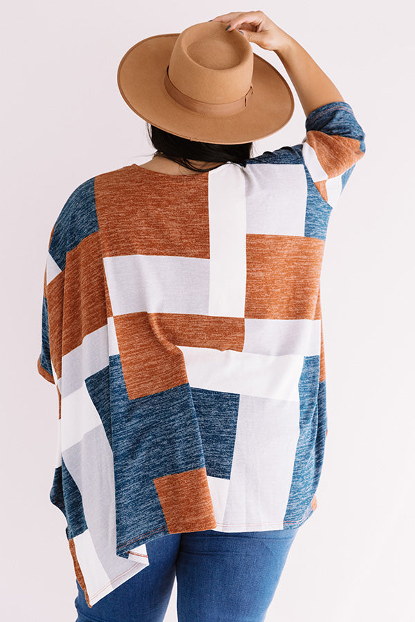 Stay Awhile Colorblock Shift Top  Curves Image - 1