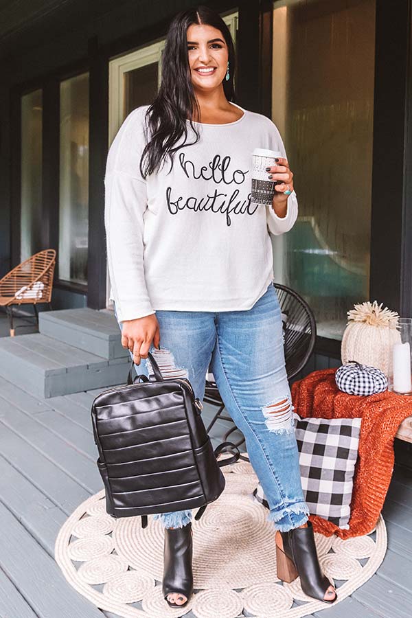 Hello Beautiful Knit Sweater Curves Image - 2