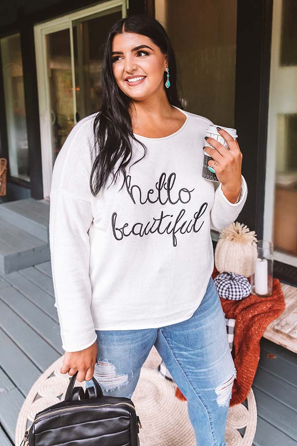 Hello Beautiful Knit Sweater Curves Image - 1