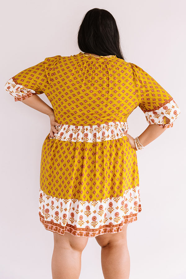 Carolina Sunsets Babydoll Shift Dress  Curves Image - 5