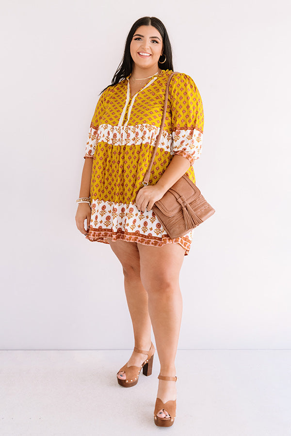 Carolina Sunsets Babydoll Shift Dress  Curves Image - 1