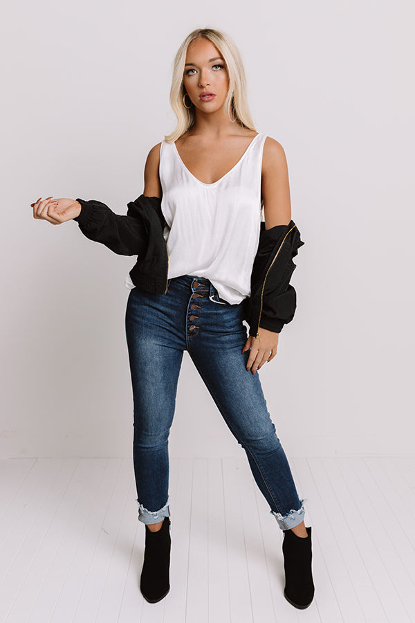 Talking All Night Shift Top In White Image - 3