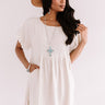 Really Lovely Babydoll Dress In Stone Image - 1