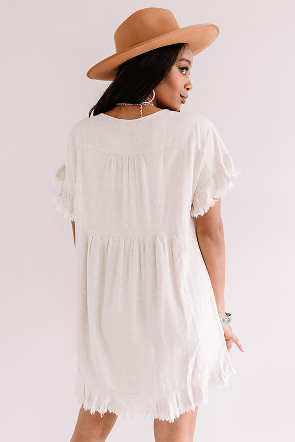 Really Lovely Babydoll Dress In Stone Image - 4