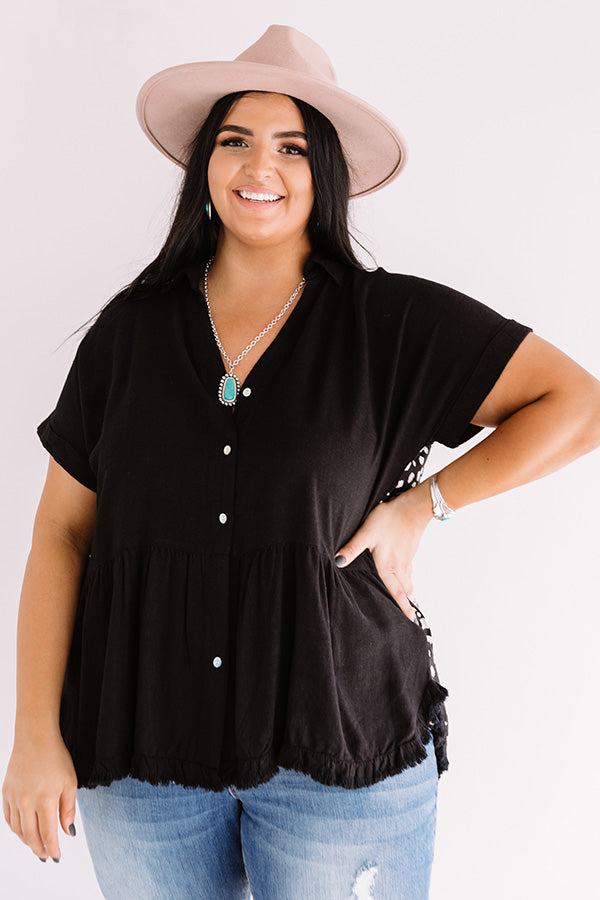 Success Story Shift Top In Black Curves Image - 4
