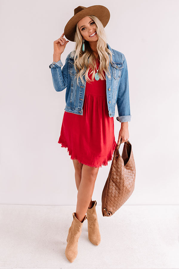 Really Lovely Babydoll Dress In Crimson Image - 2