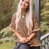 Town Hall Leopard Shift Top In Camel Image - 1
