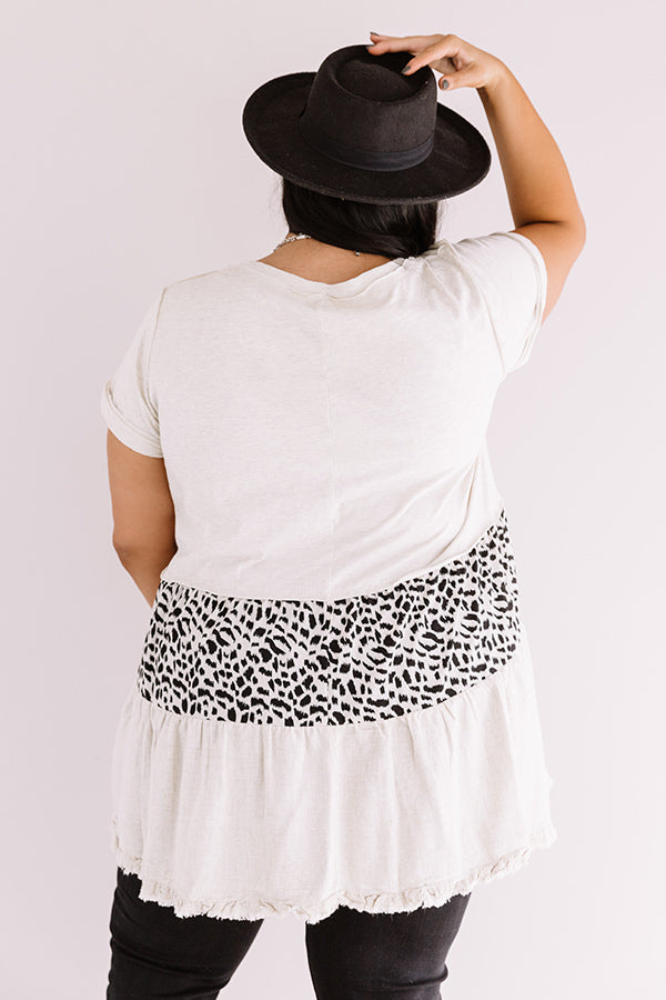 Park City Party Tunic Dress In Stone Curves Image - 5