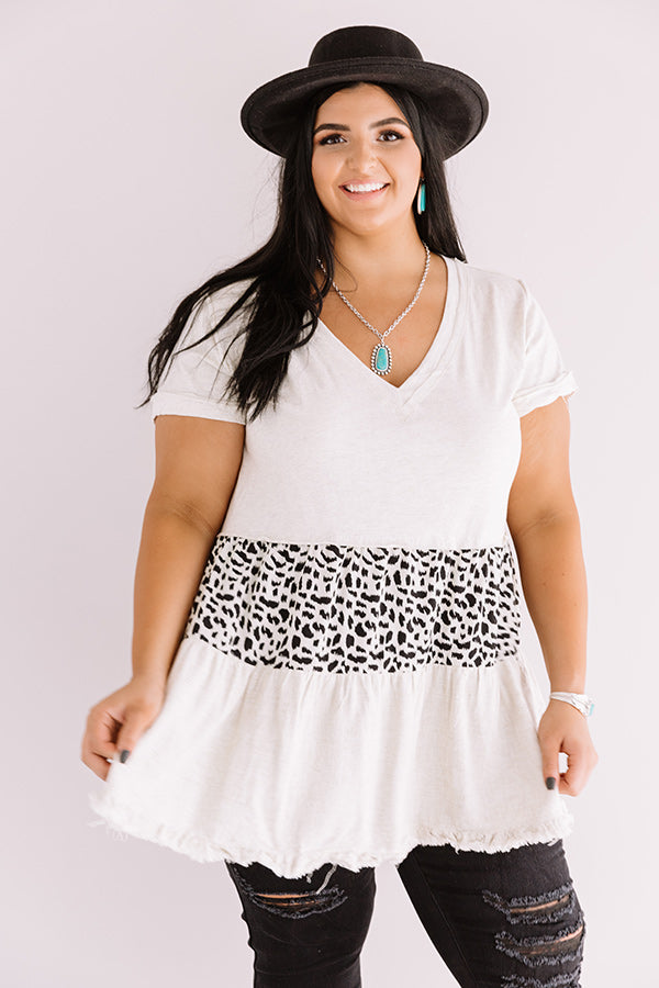 Park City Party Tunic Dress In Stone Curves Image - 4