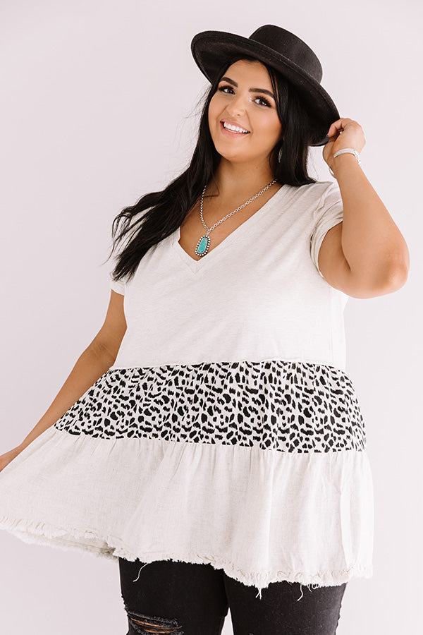 Park City Party Tunic Dress In Stone Curves Image - 1