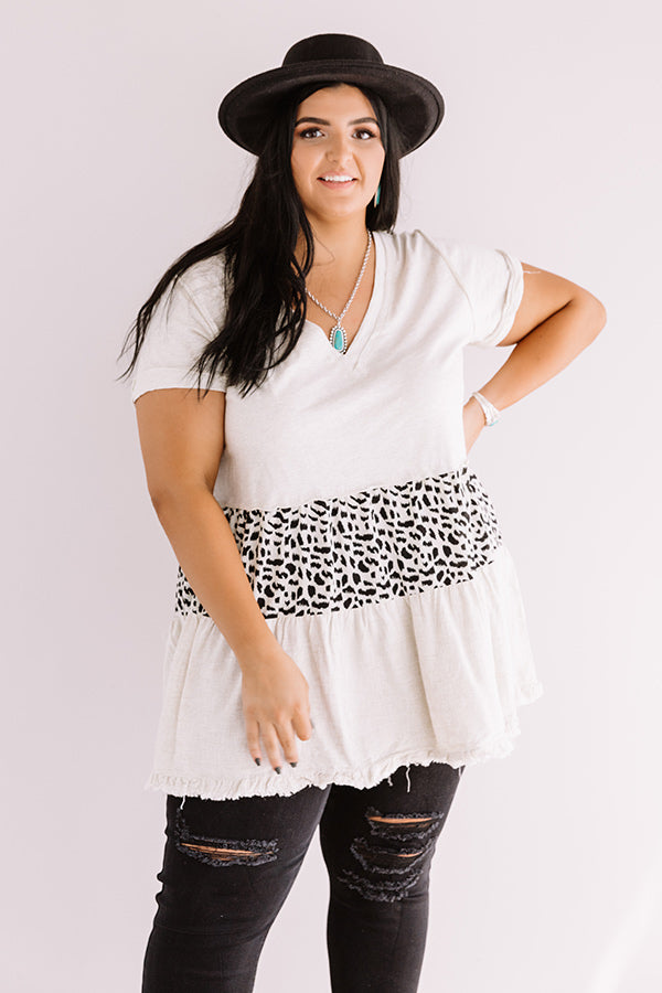 Park City Party Tunic Dress In Stone Curves Image - 3