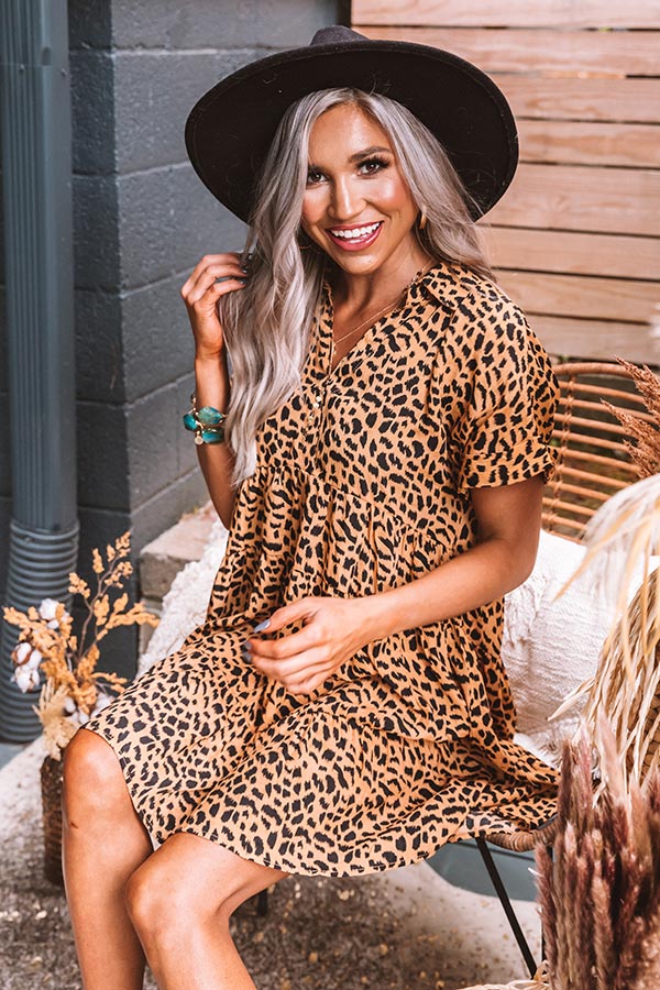 Swoon And Sway Leopard Shift Dress