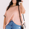Red Rocks Date Night Knit Top In Peach Curves Image - 1