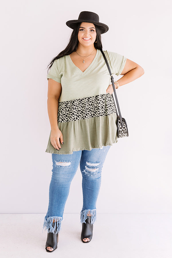 Park City Party Tunic Dress In Sage Curves Image - 2