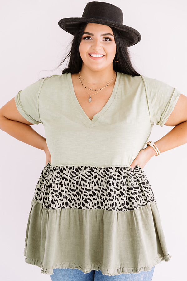 Park City Party Tunic Dress In Sage Curves Image - 4