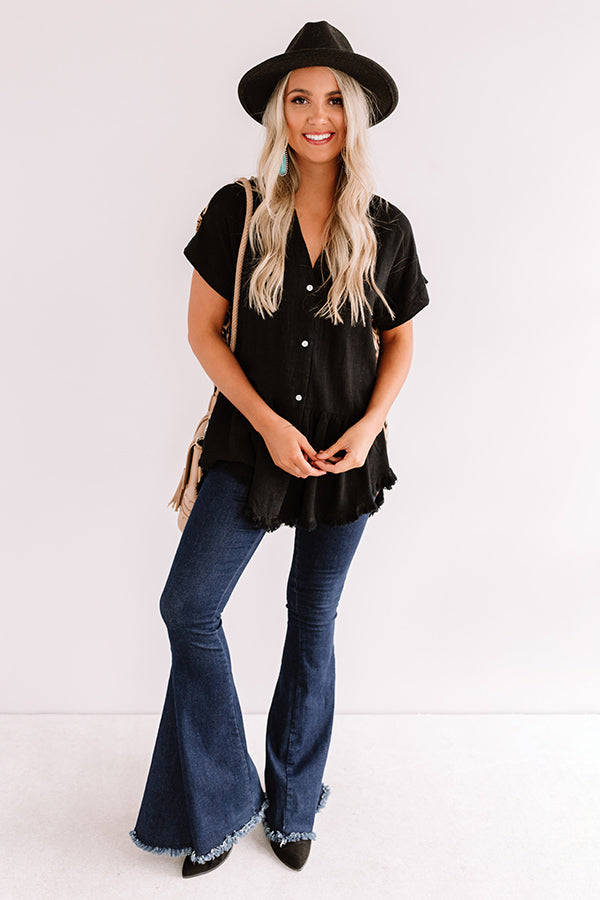 Stroke Of Luck Shift Top In Black Image - 2