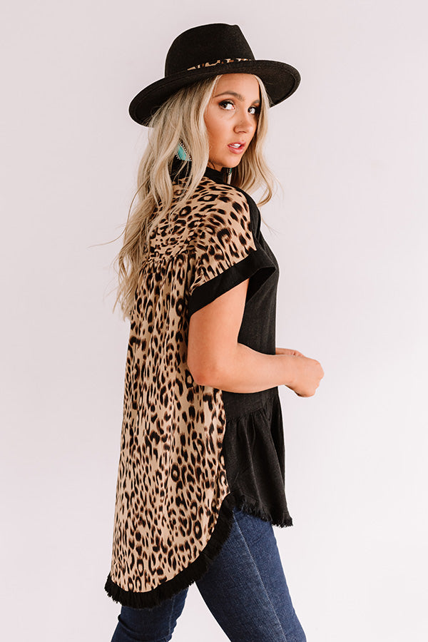 Stroke Of Luck Shift Top In Black Image - 4