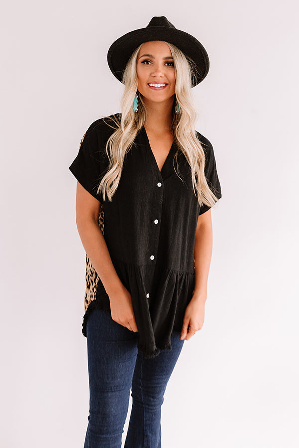 Stroke Of Luck Shift Top In Black Image - 3