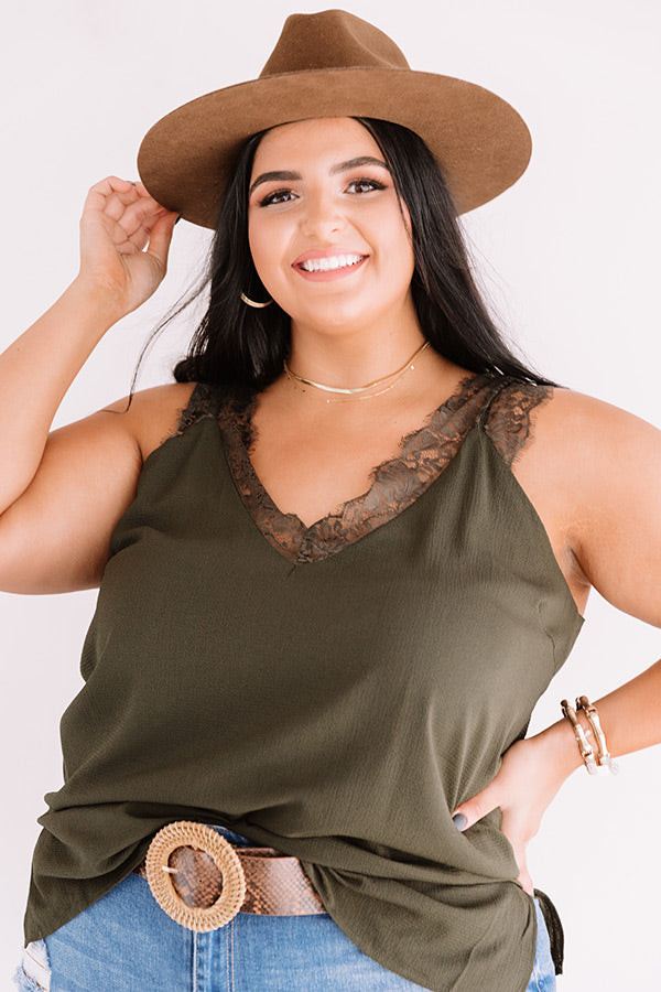 That Good Light Lace Trim Tank Curves Image - 4