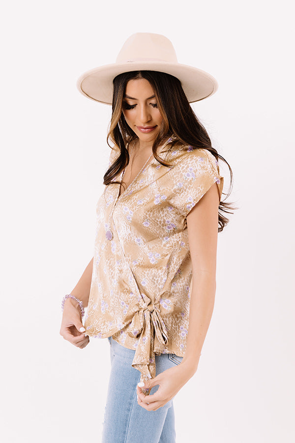 Need A Latte Wrap Top In Khaki Image - 4