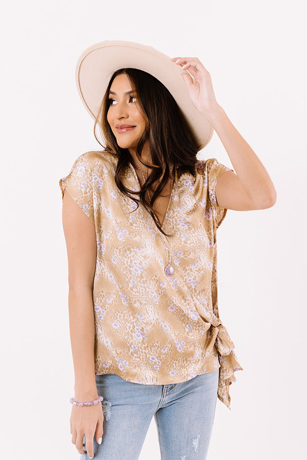 Need A Latte Wrap Top In Khaki Image - 1