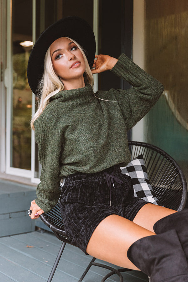Sunday Afternoon Coffee Knit Sweater in Olive