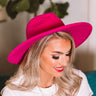 Brunch Babe Felt Hat in Hot Pink Image - 1