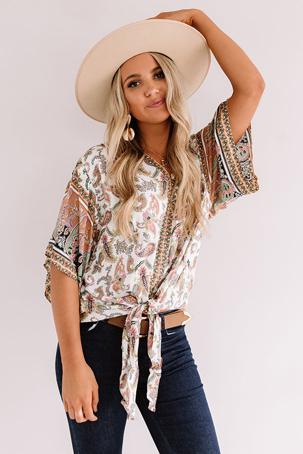 Paisley Delight Tie Top Image - 1