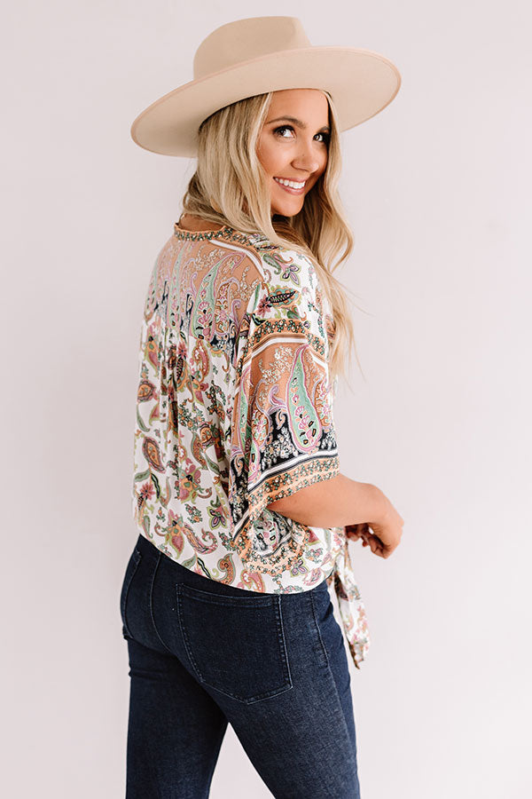 Paisley Delight Tie Top Image - 4