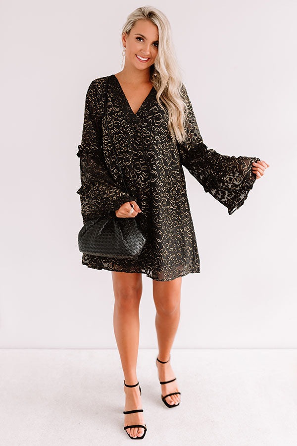 Saturday Sips Shift Dress In Black Image - 1