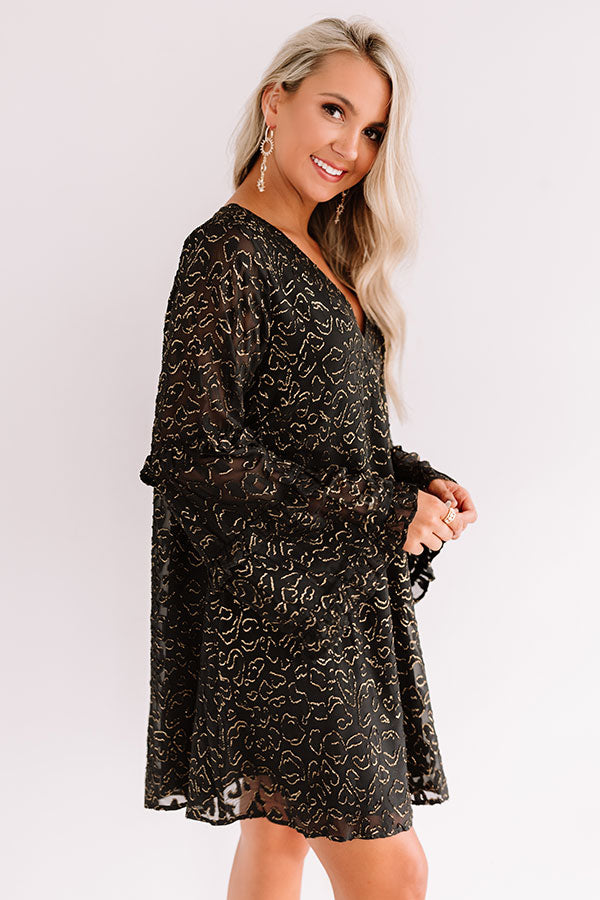 Saturday Sips Shift Dress In Black Image - 2