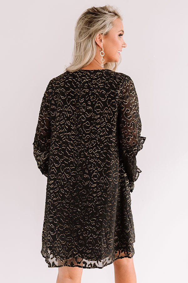 Saturday Sips Shift Dress In Black Image - 3