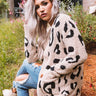 Cozy By The Fireplace Leopard Cardigan In Iced Latte Image - 1