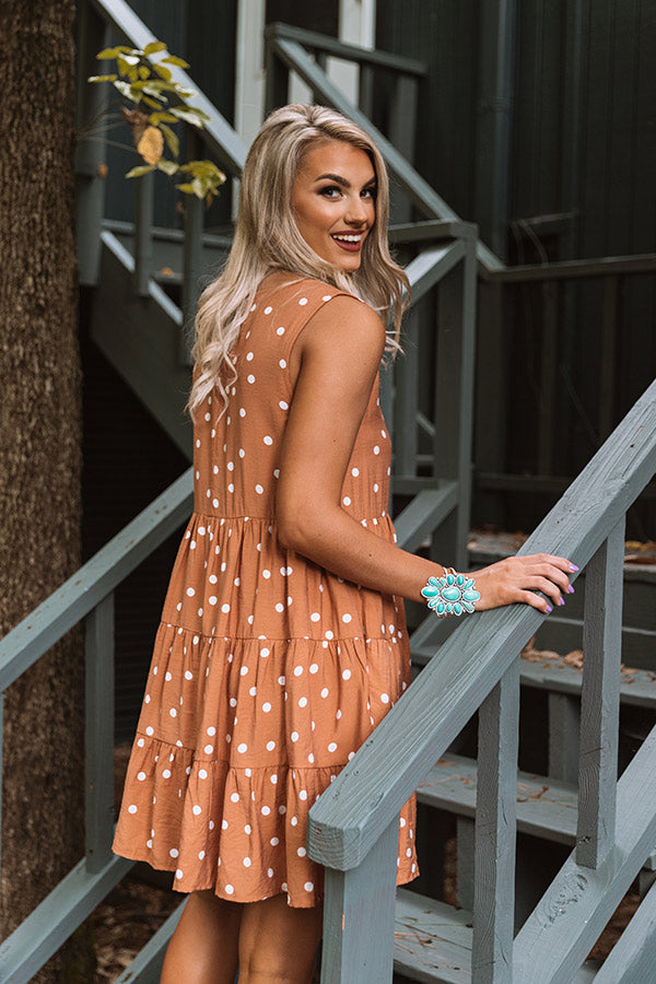 Chic Supply Shift Dress In Rust Image - 5