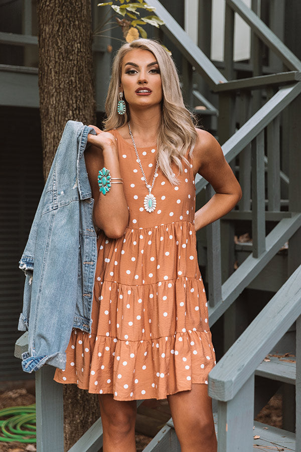 Chic Supply Shift Dress In Rust Image - 3