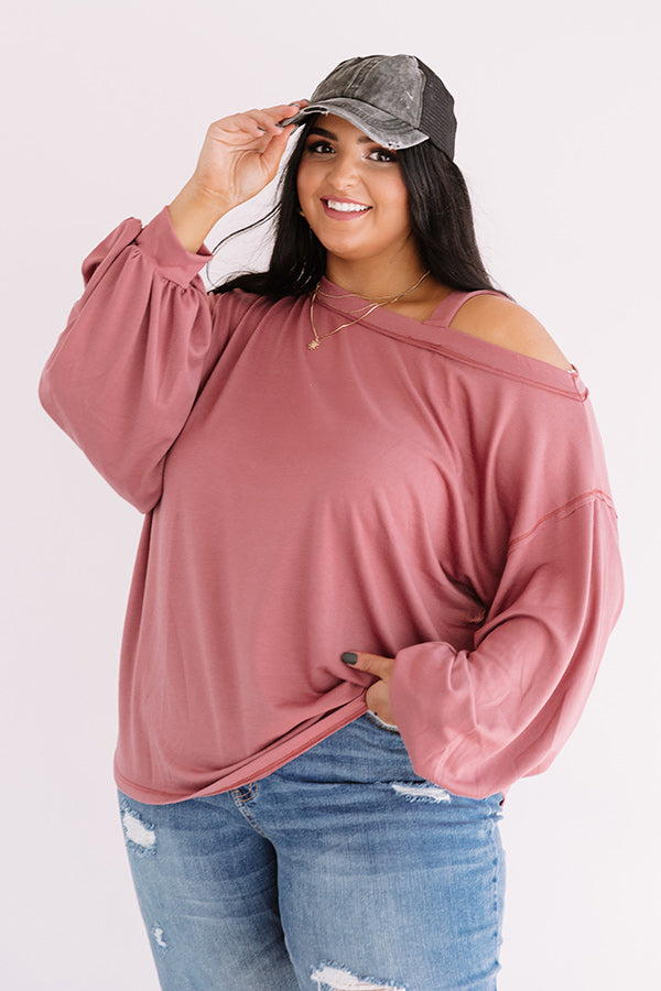 Fan Of Fall Shift Sweater In Blush   Curves Image - 3