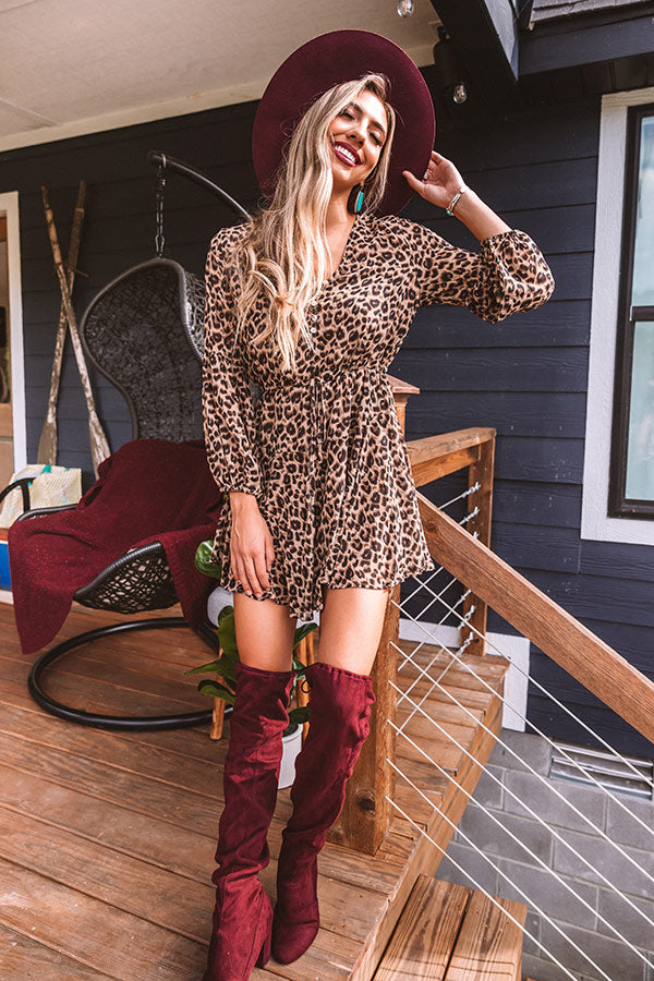 Brunch Babe Leopard Dress In Brown Image - 4