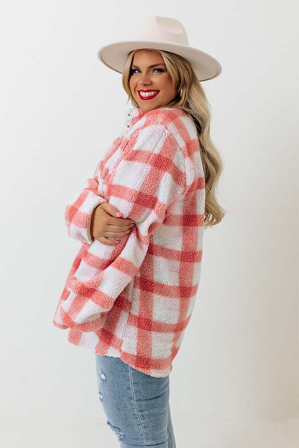 Candlelight Cozy Sherpa Pullover    Curves Image - 2