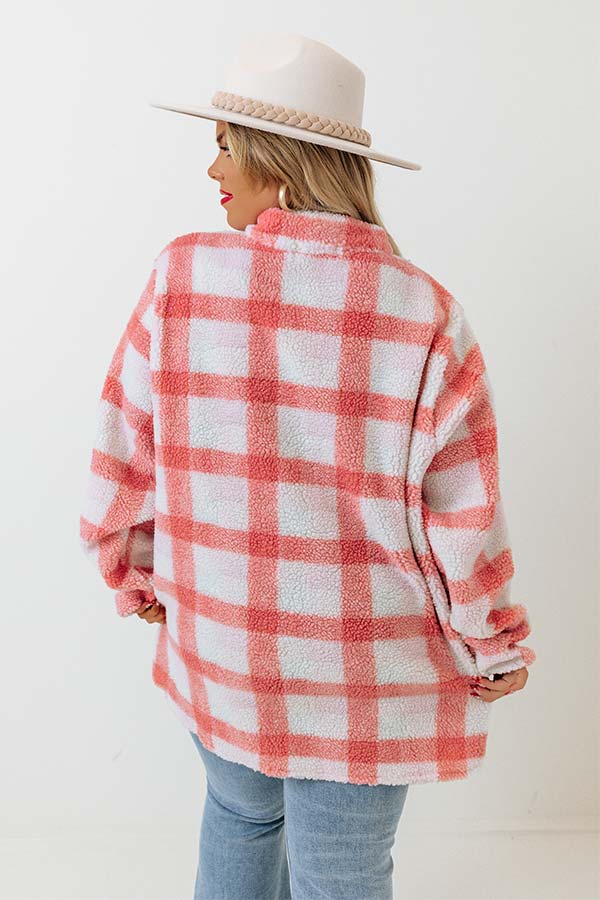 Candlelight Cozy Sherpa Pullover    Curves Image - 3