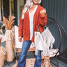 Harvest Mornings Ultra Soft Cardigan in Dark Rust Image - 1