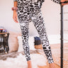 Cozy And Fabulous Leopard Leggings In Grey Image - 1